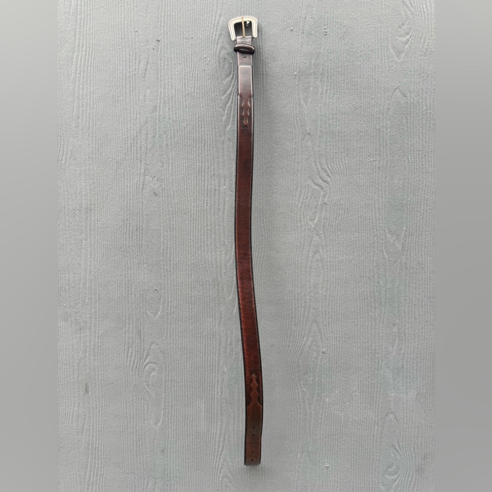 Stetson Silver Creek Classics Brown Leather Vintage  Cowboy Belt Size 36 - Picture 7 of 13